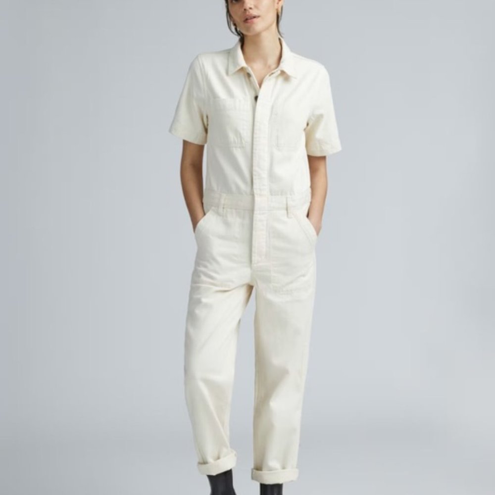 Like New Everlane The Supersoft Jean Coverall Bone Size 2